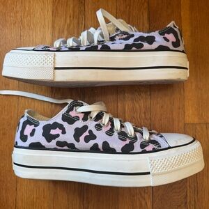 Converse Chuck Taylor All Star Lift OX Low Top Lilac Leopard Platform